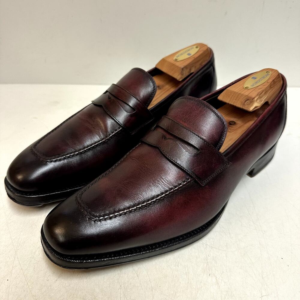 RESOLED Tom Ford Penny Loafer Burgundy Calf Made in Italy UK 9.5 US 10.5 D